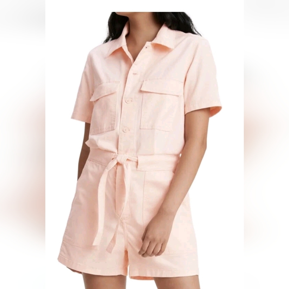 Levi's Soft Pink Denim Utility Style Romper